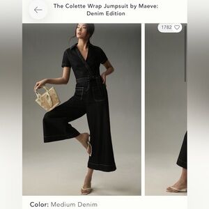The Colette Wrap Jumpsuit by Maeve: Denim Edition